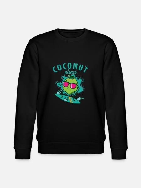 Coconut while surfing Coconut Please - Stanley/Stella CHANGER Unisex Organic Sweatshirt - black