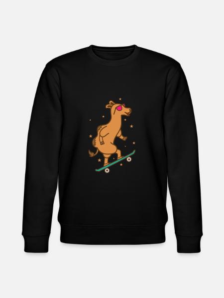 Camel on the skateboard dromedary - Stanley/Stella CHANGER Unisex Organic Sweatshirt - black