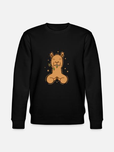 Camel eating dromedary desert animal - Stanley/Stella CHANGER Unisex Organic Sweatshirt - black