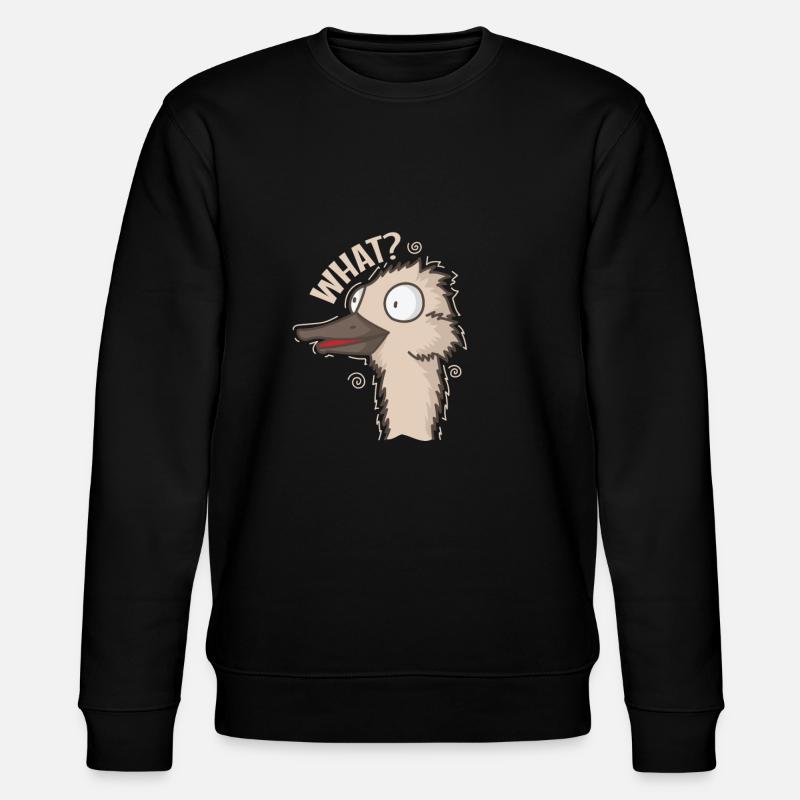 What? Strauß Vogel Tier Sprinter - Stanley/Stella Unisex Bio-Sweatshirt CHANGER - Schwarz