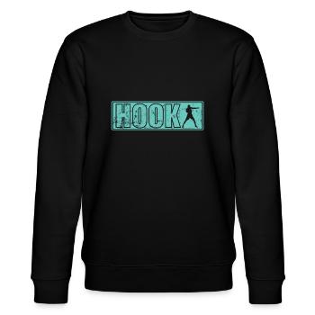 Hook Punch Boxen - Stanley/Stella Unisex Bio-Sweatshirt CHANGER  - Schwarz - Vorne - Nik (191cm) & Marisol (170cm)