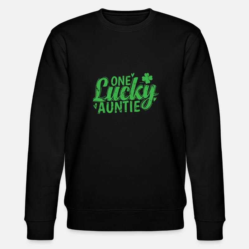 Une tante chanceuse Saint-Patrick - Sweat bio CHANGER Stanley/Stella Unisexe - noir