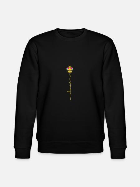 Love Bees Animals Nature - Stanley/Stella CHANGER Unisex Organic Sweatshirt - black