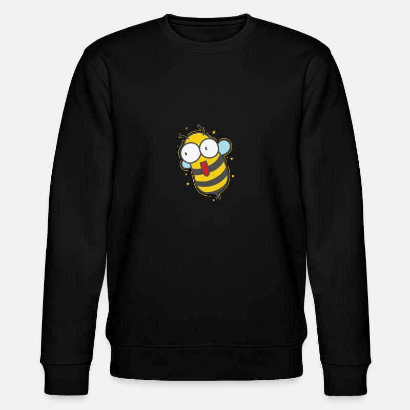 crazy bee animals nature beekeeper - Stanley/Stella CHANGER Unisex Organic Sweatshirt - black