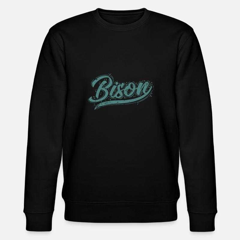 Bison buffle animal bison - Sweat bio CHANGER Stanley/Stella Unisexe - noir