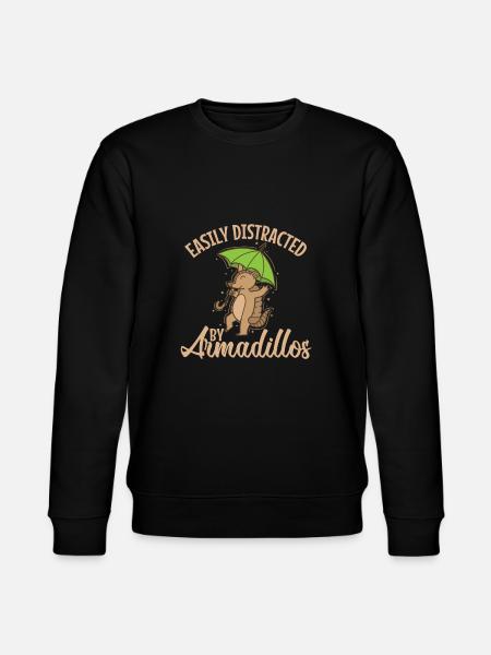 Easily Distracted by Armadillos Mammal - Stanley/Stella CHANGER Unisex Organic Sweatshirt - black