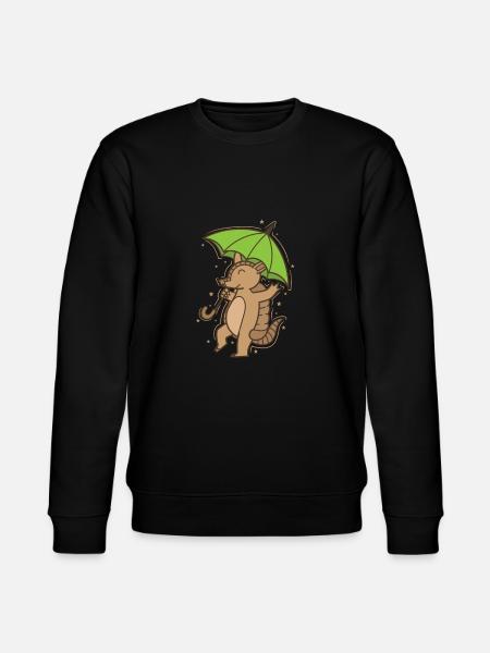 Armadillo with umbrella mammal desert - Stanley/Stella CHANGER Unisex Organic Sweatshirt - black