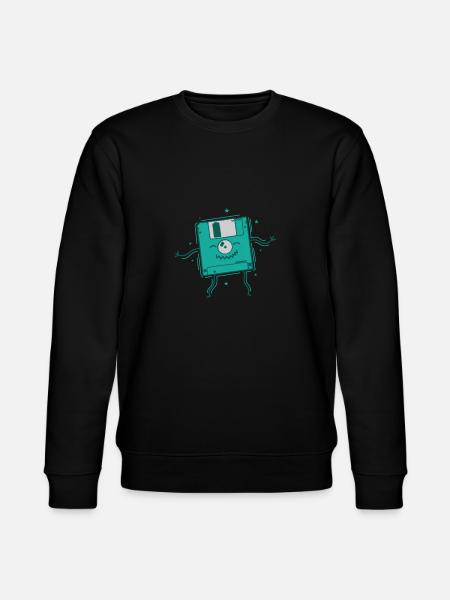 Diskette tanzt Retrospeichermodul Datenträger - Stanley/Stella Unisex Bio-Sweatshirt CHANGER - Schwarz