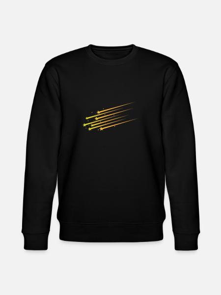 Shooting Star, Tail, Space - Stanley/Stella CHANGER Unisex Organic Sweatshirt - black