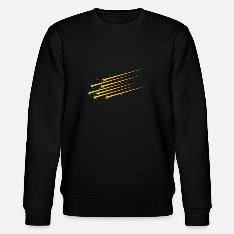 Shooting Star, Tail, Space - Stanley/Stella CHANGER Unisex Organic Sweatshirt - black