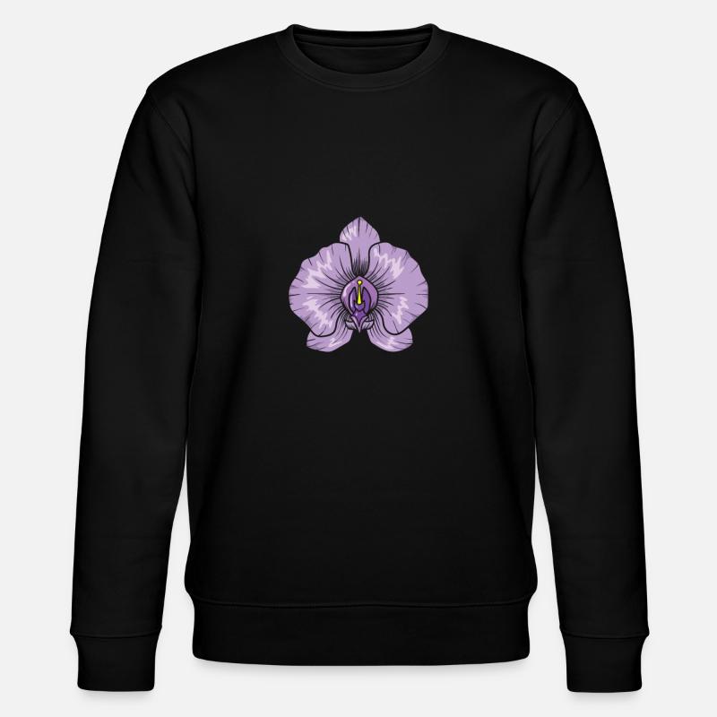 Plante de fleur d’orchidée - Sweat bio CHANGER Stanley/Stella Unisexe - noir
