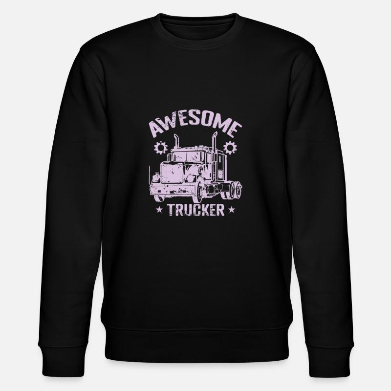 Awesome Trucker Profession Livraison - Sweat bio CHANGER Stanley/Stella Unisexe - noir