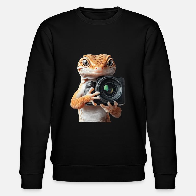 Leopardgecko - Stanley/Stella Unisex Bio-Sweatshirt CHANGER  - Schwarz