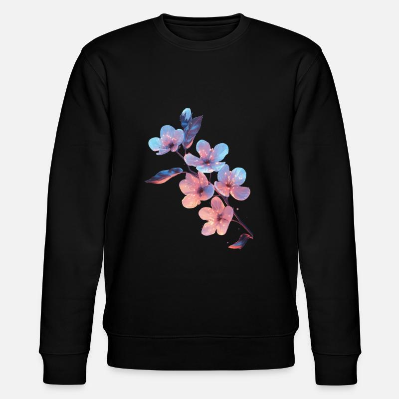 Pfirsichblüten - Stanley/Stella Unisex Bio-Sweatshirt CHANGER - Schwarz
