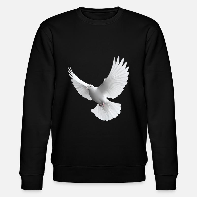 Weiße Taube - Stanley/Stella Unisex Bio-Sweatshirt CHANGER - Schwarz