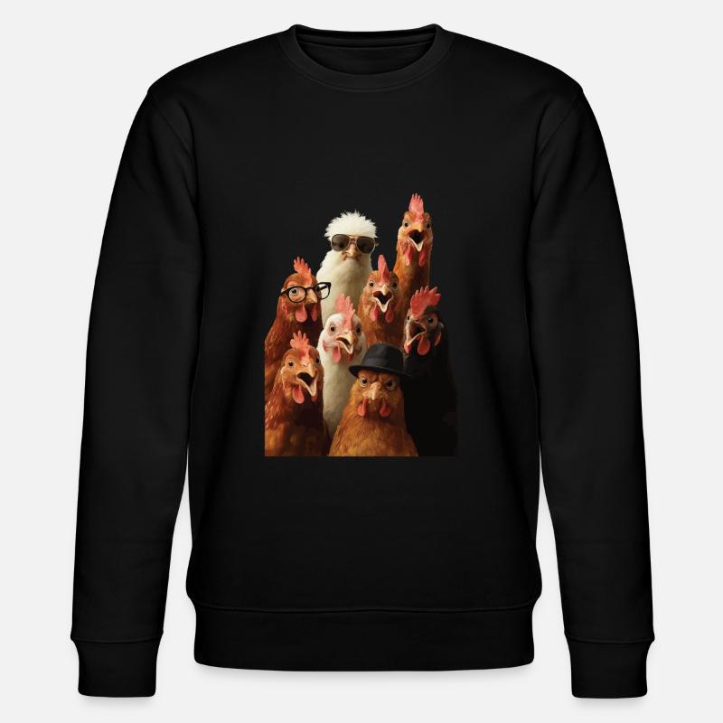 Huhn - Stanley/Stella Unisex Bio-Sweatshirt CHANGER  - Schwarz