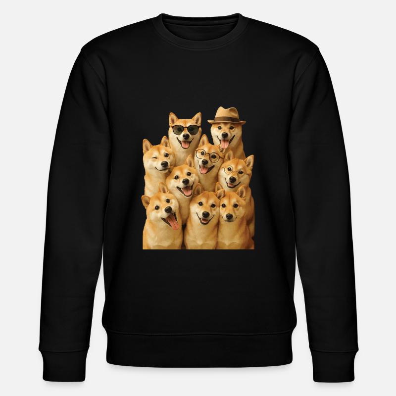 Shiba Inu - Stanley/Stella Unisex Bio-Sweatshirt CHANGER  - Schwarz