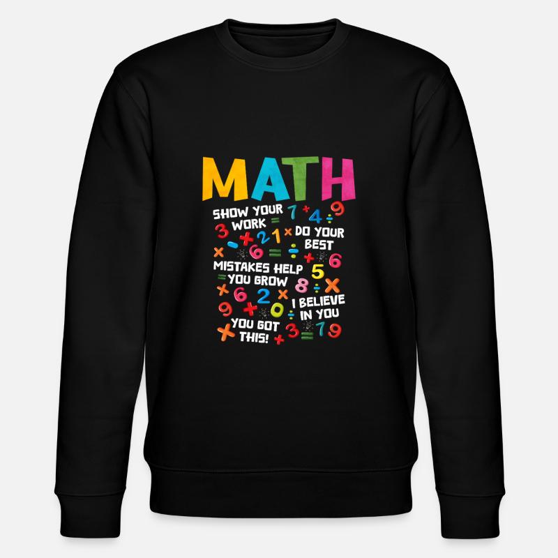 Mathématiques - Sweat bio CHANGER Stanley/Stella Unisexe - noir