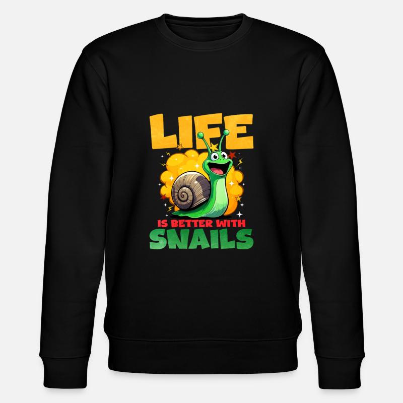 Snail - Stanley/Stella CHANGER Unisex Organic Sweatshirt - black