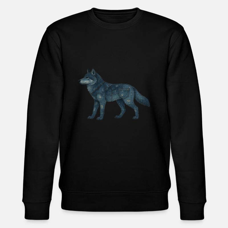 Wolf Denim - Stanley/Stella Unisex Bio-Sweatshirt CHANGER  - Schwarz