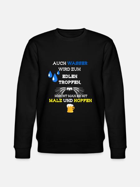 Bier Spruch - Stanley/Stella Unisex Bio-Sweatshirt CHANGER - Schwarz