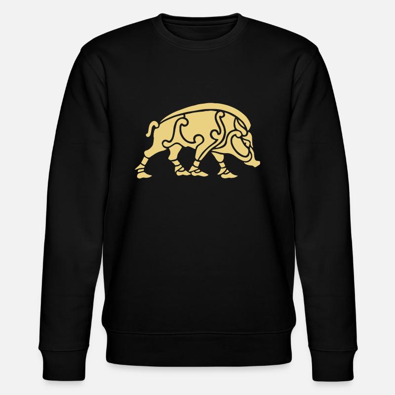 Wildschwein - Stanley/Stella Unisex Bio-Sweatshirt CHANGER  - Schwarz