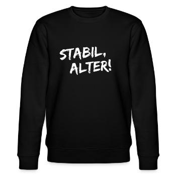 Stable age - Stanley/Stella CHANGER Unisex Organic Sweatshirt - black - Front - Nik (191cm) & Marisol (170cm)