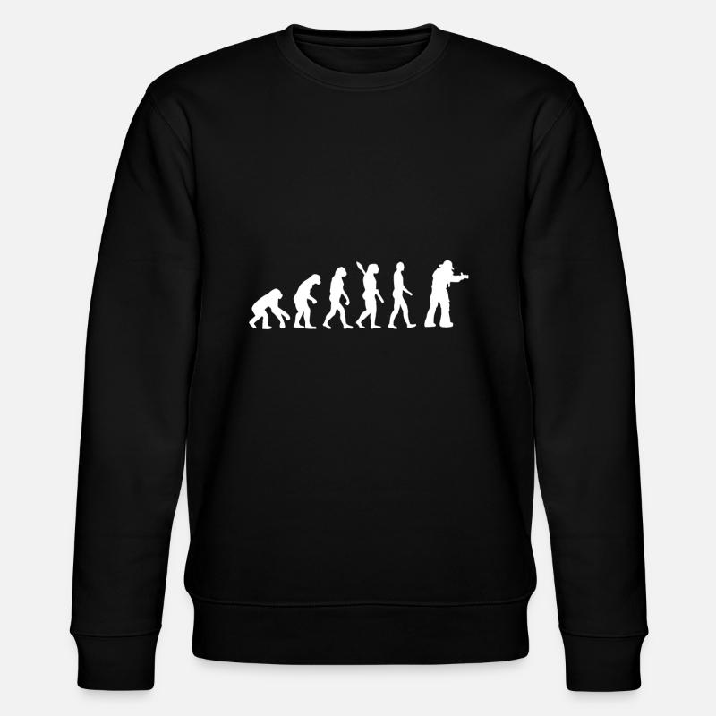 Evolution Feuerwehrmann - Stanley/Stella Unisex Bio-Sweatshirt CHANGER  - Schwarz