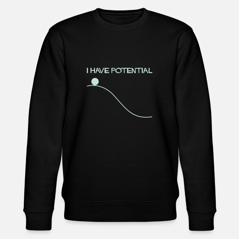 Physics Science Potential Energy - Stanley/Stella CHANGER Unisex Organic Sweatshirt - black