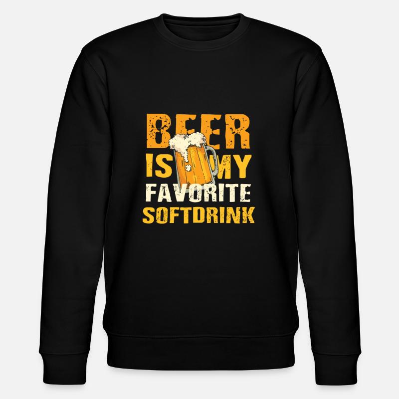 Beer Drunkard Funny Gift - Stanley/Stella CHANGER Unisex Organic Sweatshirt - black