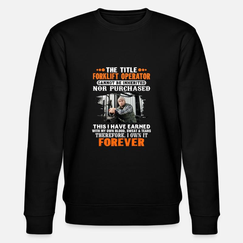 Gabelstaplerfahrer Gabelstaplerfahrer Gabelstapler - Stanley/Stella Unisex Bio-Sweatshirt CHANGER  - Schwarz