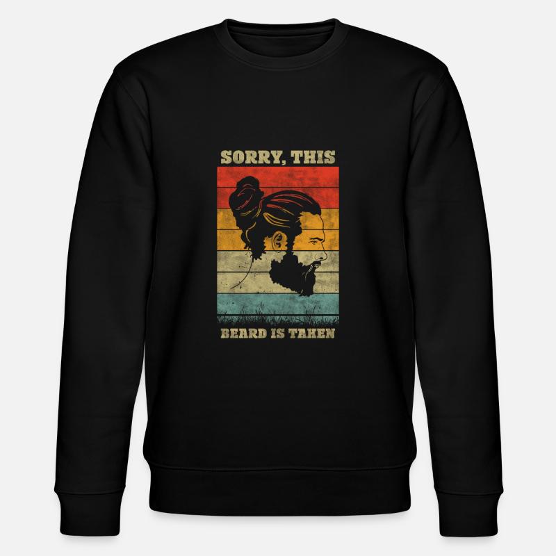 Beard Valentine's Day Bearded Gift - Stanley/Stella CHANGER Unisex Organic Sweatshirt - black