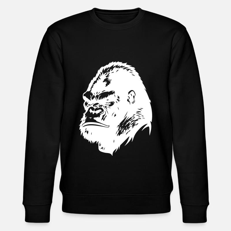 Gorilla Kopf - Stanley/Stella Unisex Bio-Sweatshirt CHANGER  - Schwarz