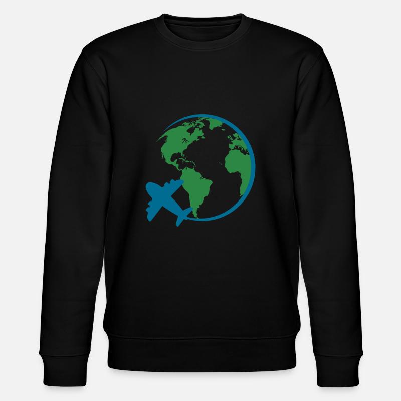 Weltreise - Stanley/Stella Unisex Bio-Sweatshirt CHANGER  - Schwarz