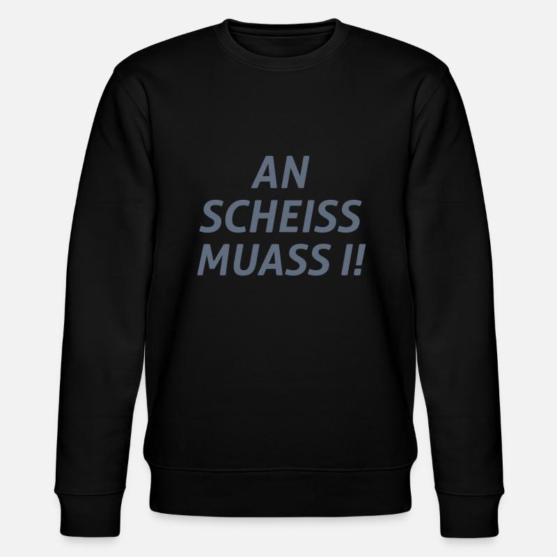 Bayrischer Spruch - Stanley/Stella Unisex Bio-Sweatshirt CHANGER  - Schwarz
