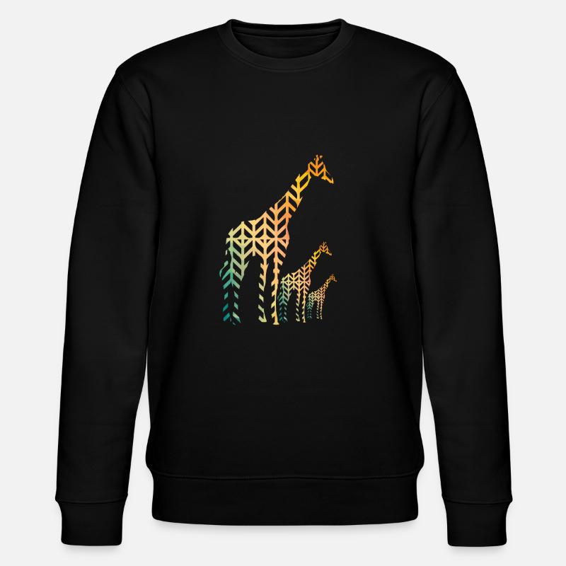 Giraffe - Stanley/Stella Unisex Bio-Sweatshirt CHANGER  - Schwarz