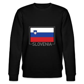 Slowenien - Stanley/Stella Unisex Bio-Sweatshirt CHANGER  - Schwarz - Vorne - Nik (191cm) & Marisol (170cm)