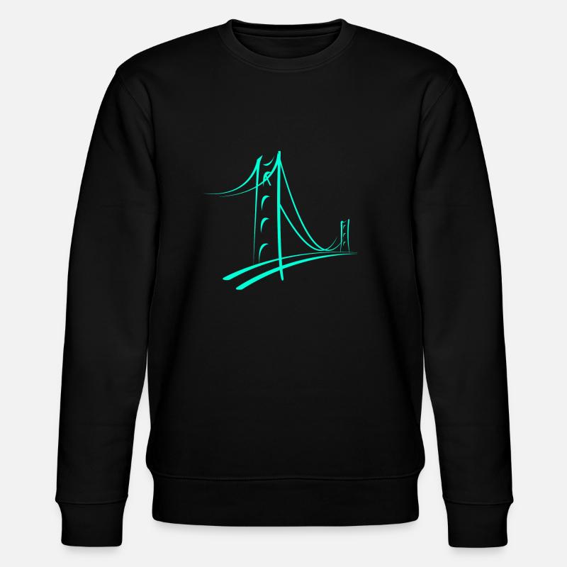 Autobahnbrücke - Stanley/Stella Unisex Bio-Sweatshirt CHANGER  - Schwarz