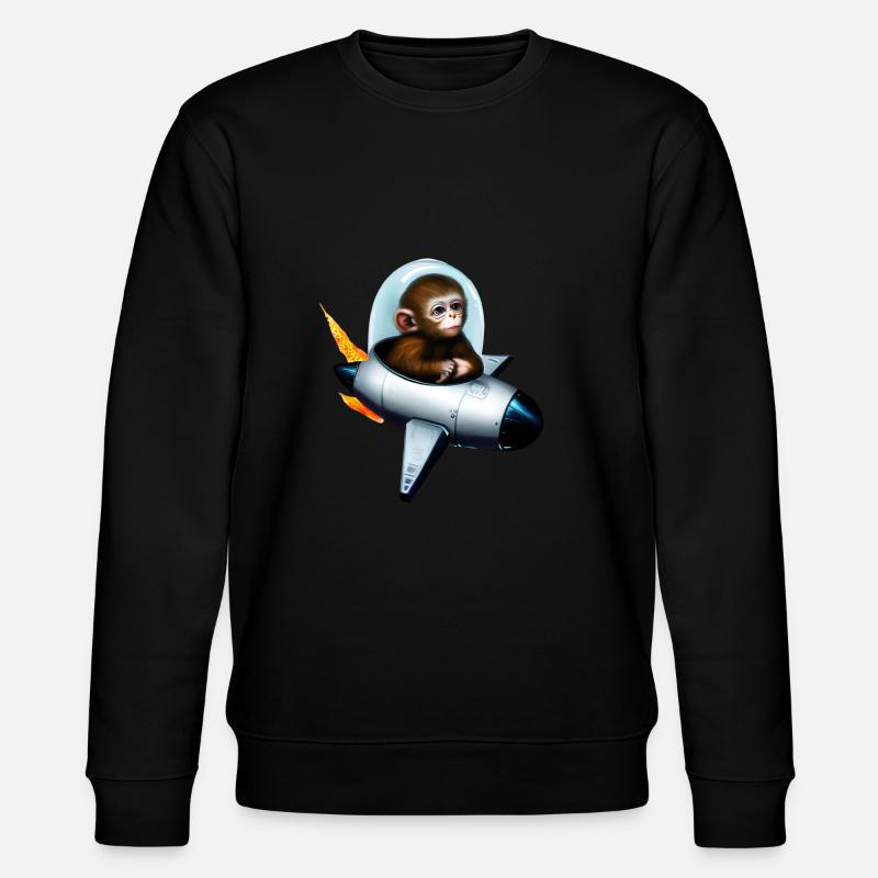 Astronaute Monkey Rocket Space - Sweat bio CHANGER Stanley/Stella Unisexe - noir