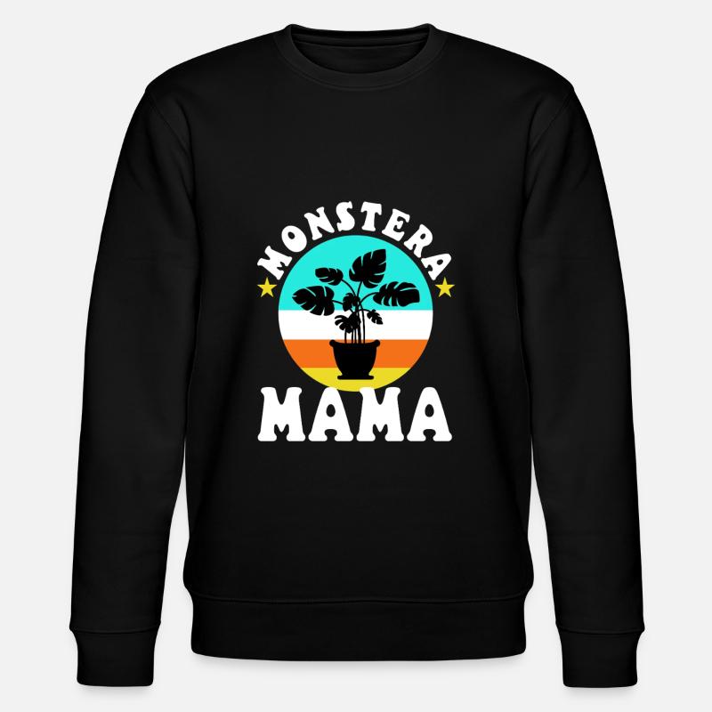 Monstera Mama - Stanley/Stella CHANGER Unisex Organic Sweatshirt - black
