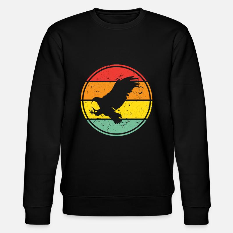 Retro Eagle Shirt - Stanley/Stella CHANGER Unisex Organic Sweatshirt - black