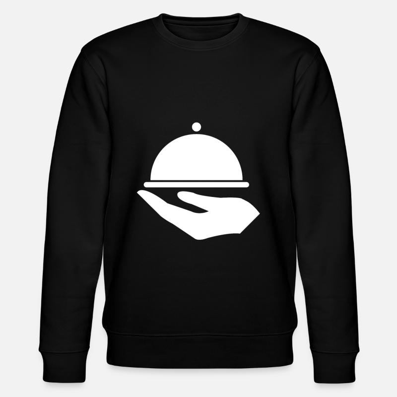 Servieren - Kellner mit Tablett - Stanley/Stella Unisex Bio-Sweatshirt CHANGER  - Schwarz