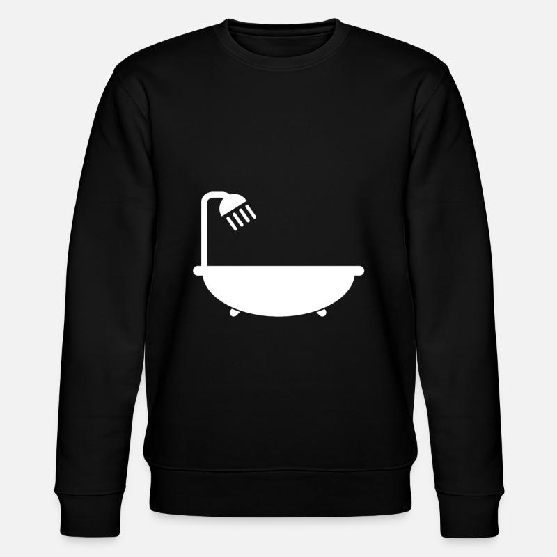 Badewanne mit Duschkopf - Stanley/Stella Unisex Bio-Sweatshirt CHANGER  - Schwarz