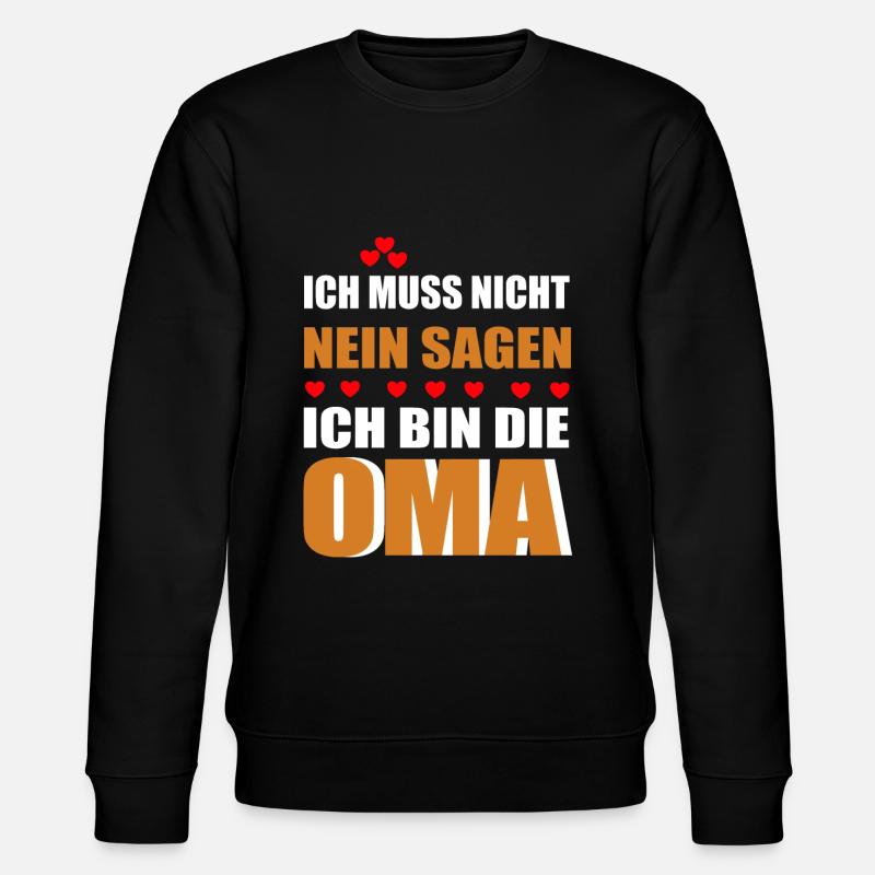 Ich bin die Oma - Stanley/Stella Unisex Bio-Sweatshirt CHANGER  - Schwarz