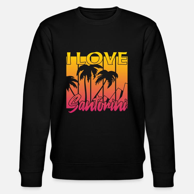 ich liebe santorini - Stanley/Stella Unisex Bio-Sweatshirt CHANGER  - Schwarz