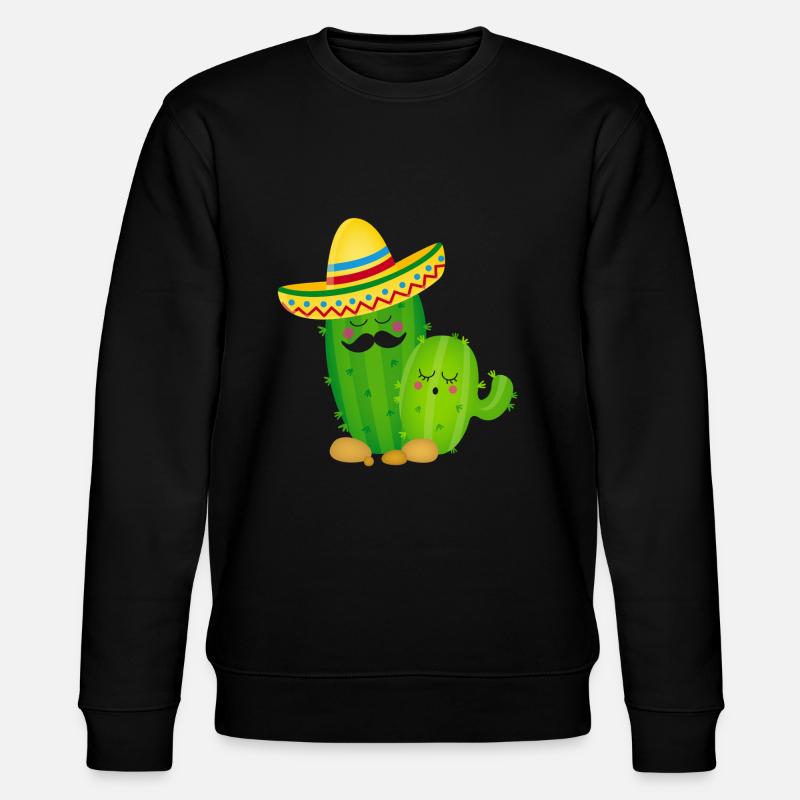 Cactus-Mexiko Shirt - Stanley/Stella Unisex Bio-Sweatshirt CHANGER  - Schwarz