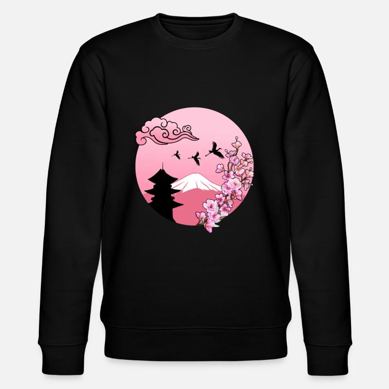 Sakura Cherry Blosseom Pink - Sweat bio CHANGER Stanley/Stella Unisexe - noir