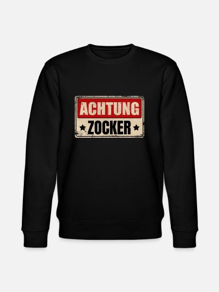 ACHTUNG ZOCKER - Stanley/Stella Unisex Bio-Sweatshirt CHANGER  - Schwarz