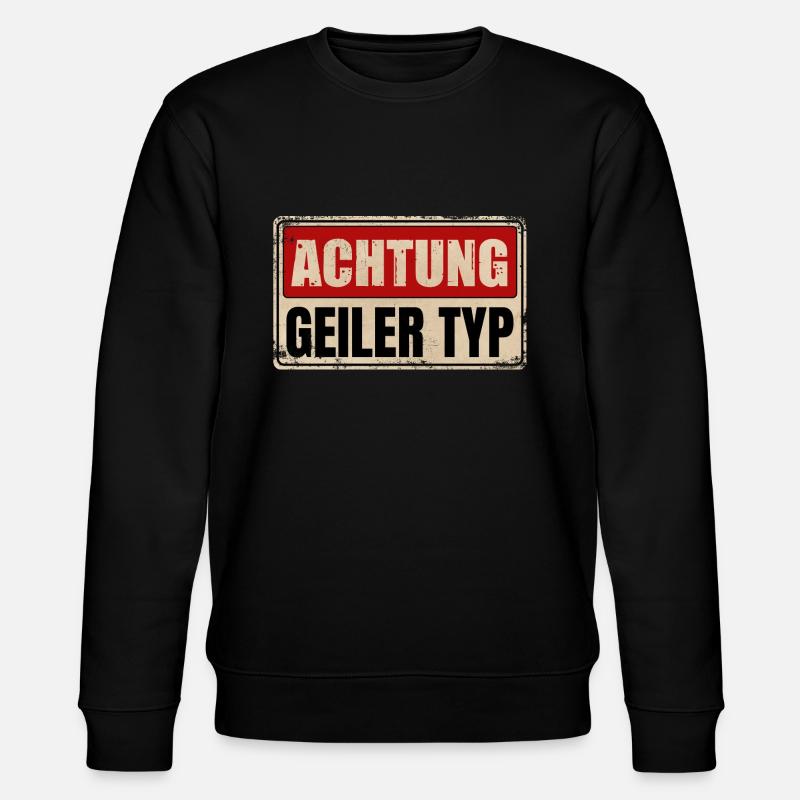 GEILER TYP - Stanley/Stella Unisex Bio-Sweatshirt CHANGER  - Schwarz