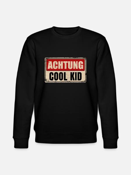 ACHTUNG COOL KID - Stanley/Stella Unisex Bio-Sweatshirt CHANGER  - Schwarz